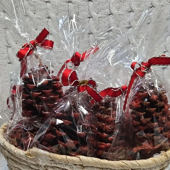 LAST! Hand Crafted Festive Aroma Pine Cone Wax Starters 2 pack - Picture 3 of 8